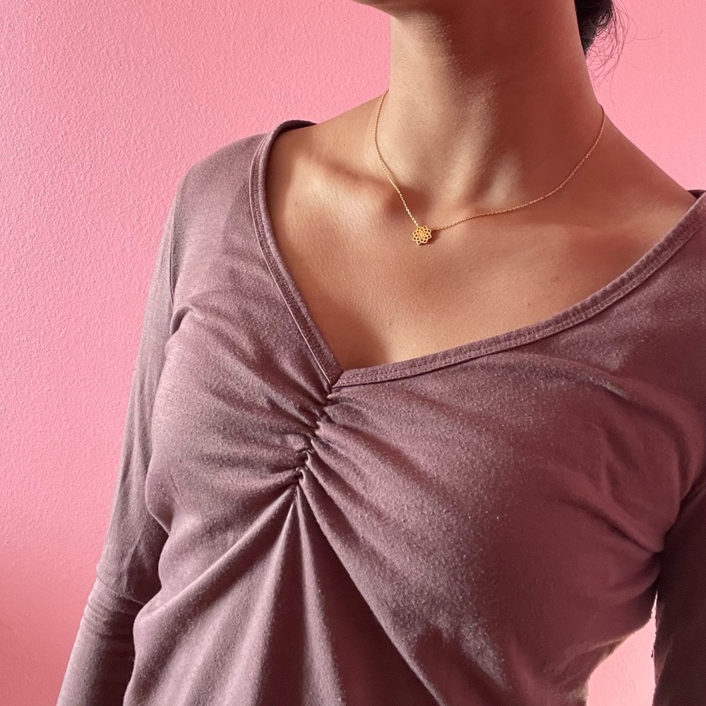 Ruched long sleeve top